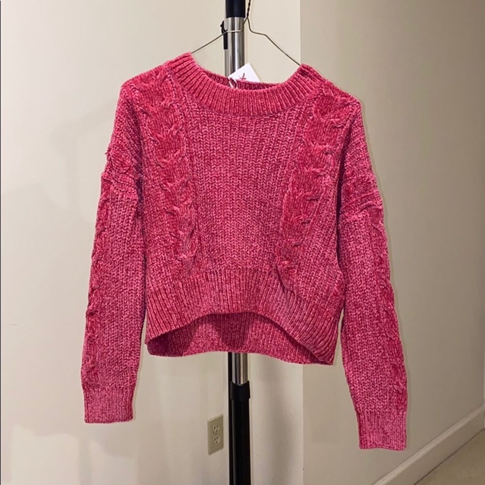 hot pink sweater